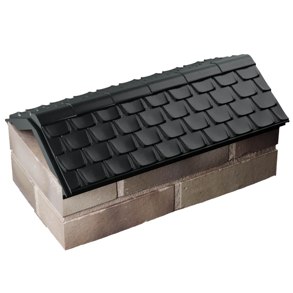 Парапет Zking Эльбрус Черный с посадкой на 1 кирпич (255мм) в Химках фото