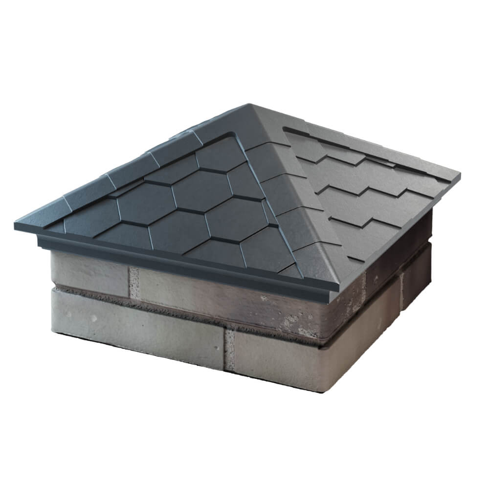 Колпак Zking Эверест Серый на столб 1.5х1.5 кирпича (390х390мм) в Химках фото