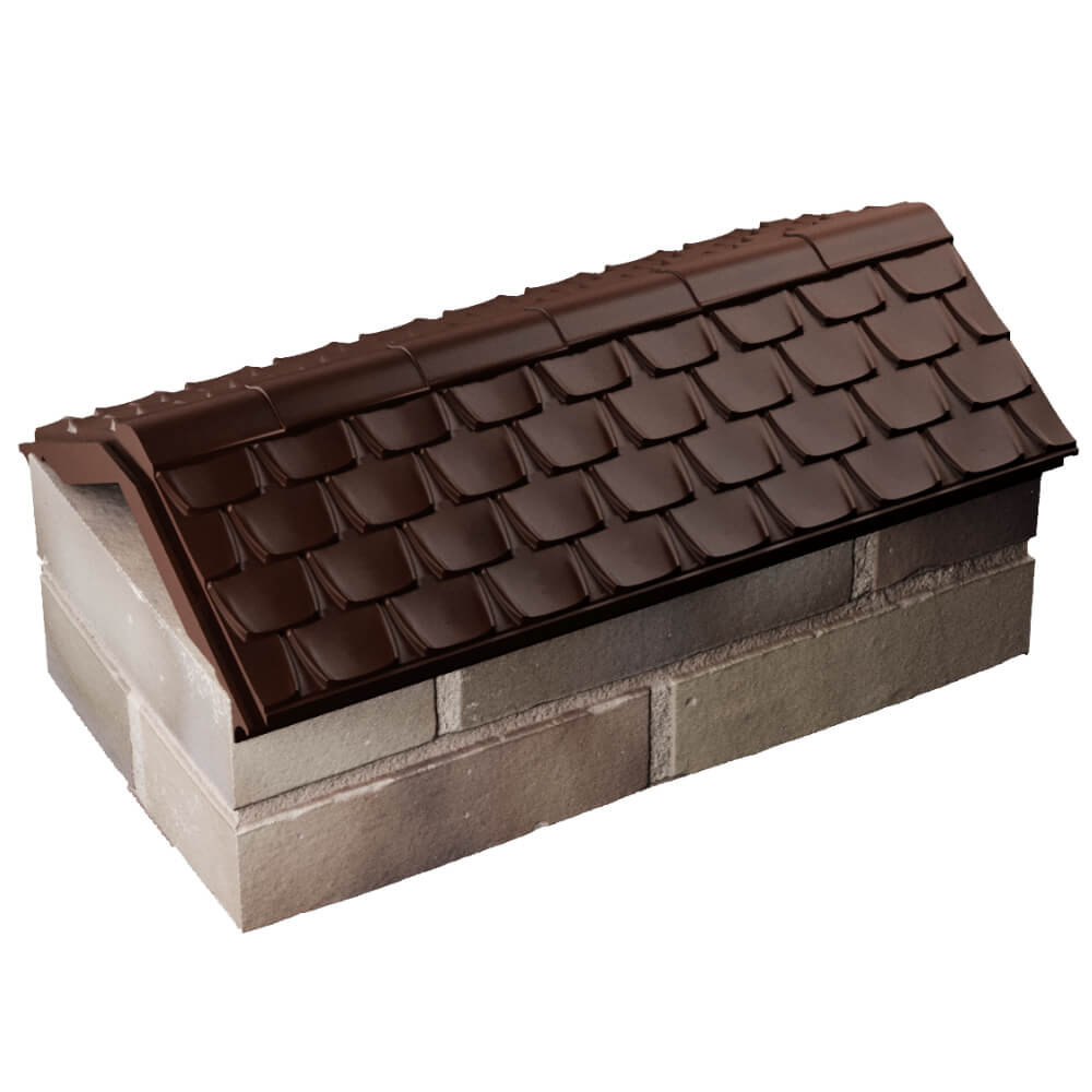 Парапет Zking Эльбрус Коричневый с посадкой на 1 кирпич (255мм) в Химках фото