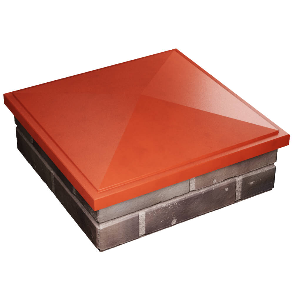 Колпак Zking БонаМоно Красный на столб 2х2 кирпича (515х515, 530х530мм) в Химках фото