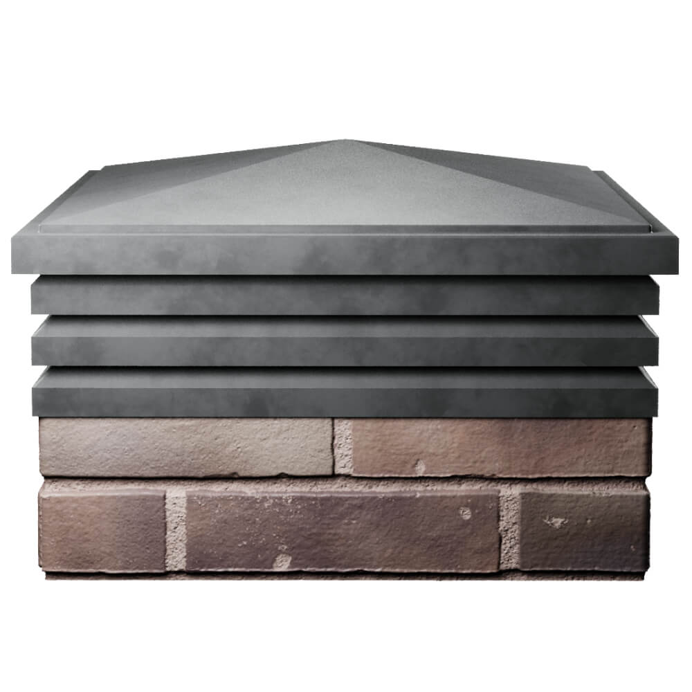 Колпак Zking Бона ХайТек Серый на столб 2х2 кирпича (513х513мм) Химки фото