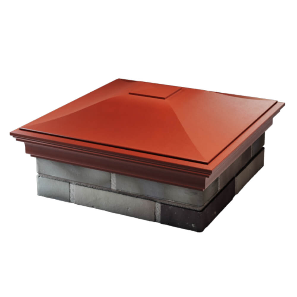 Колпак Zking Монблан Красный на столб 2х2 кирпича (515х515мм) в Химках фото