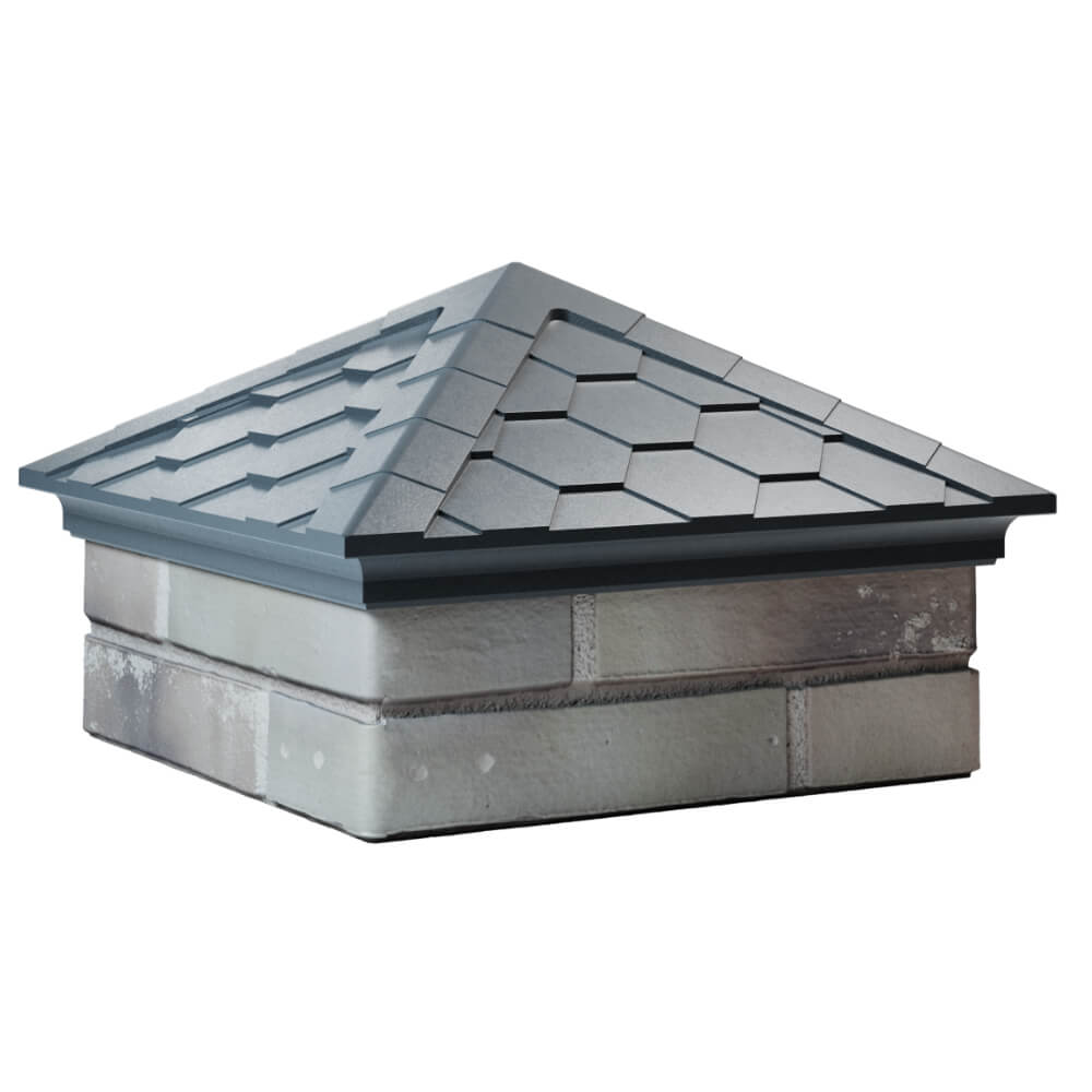 Колпак Zking Эверест Серый на столб 1.5х1.5 кирпича (390х390мм) в Химках фото