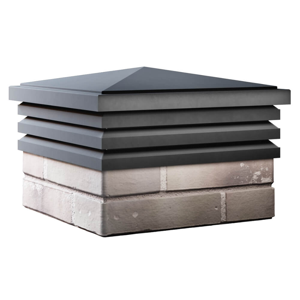 Колпак Zking Бона ХайТек Серый на столб 1.5х1.5 кирпича (385х385мм) в Химках фото