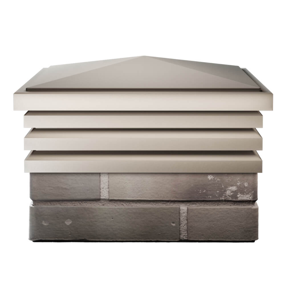 Колпак Zking Бона ХайТек Бежевый на столб 1.5х1.5 кирпича (385х385мм) Химки фото