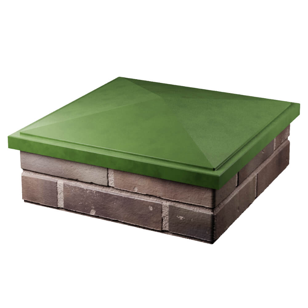 Колпак Zking БонаМоно Зеленый на столб 2х2 кирпича (515х515, 530х530мм) в Химках фото