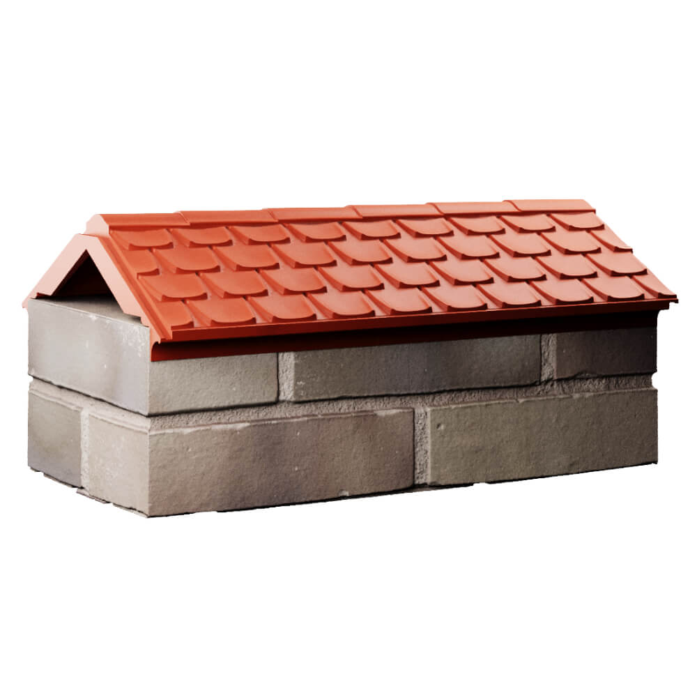 Парапет Zking Эльбрус Красный с посадкой на 1 кирпич (255мм) Химки фото