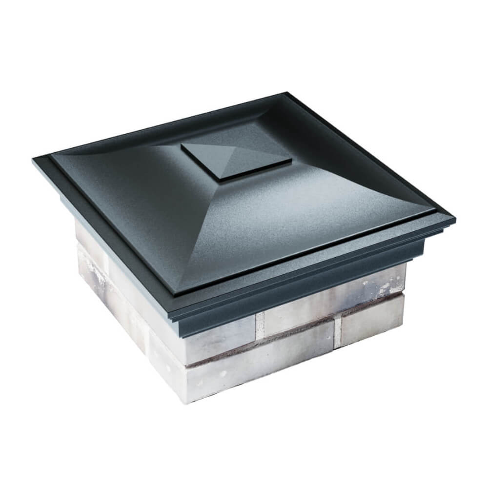 Колпак Zking Монблан Черный на столб 1.5х1.5 еврокирпича 0.7НФ (355х355мм) в Химках фото