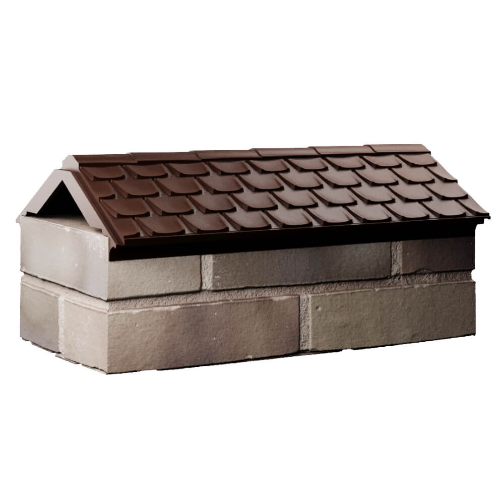 Парапет Zking Эльбрус Коричневый с посадкой на 1 кирпич (255мм) Химки фото